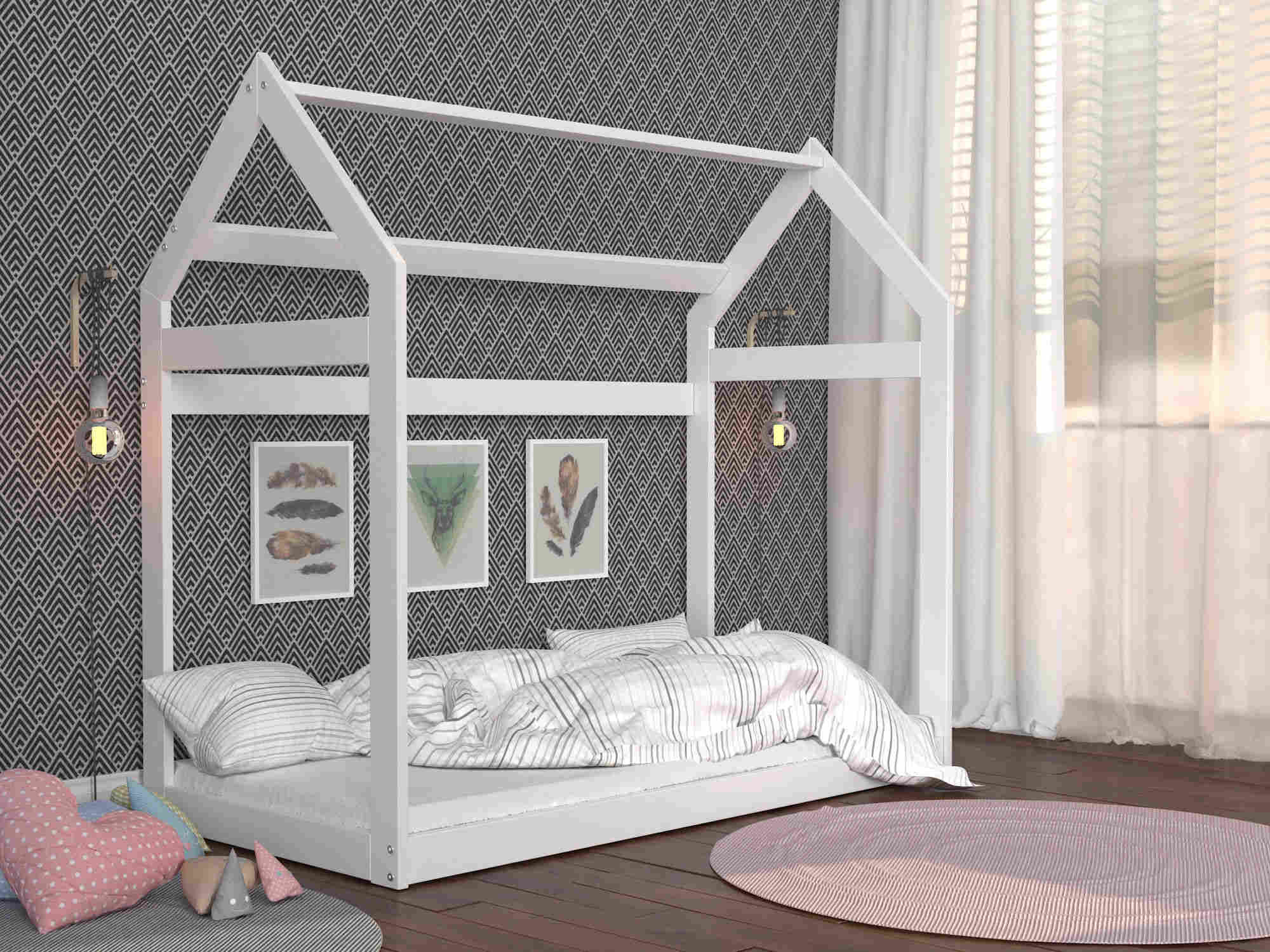 kids single house bed